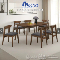 MESRA - Meja Makan / Solid Dining Set 1+4+Bench / Ready Stock + Fast shipping / 1+6 / 1+2+Bench /me
