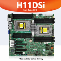 Free ship H11DSi REV 2.0 FOR Dual server Motherboard DDR4,Support EPYC 7001 7002 Series CPU 7551 7302 CPU FOR H11DSI Mainboard