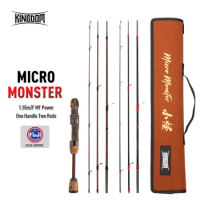 Kingdom MicroMonster Fishing Rod 1.55m 2 and 3 Section Casting Spinning FUJI Guide UL Power Travel Stream Ejection Trout Pole