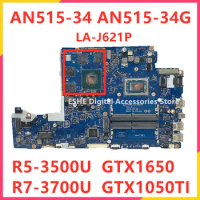 FH50Q LA-J621P For Acer Nitro 5 AN515-34 AN515-34G Laptop Motherboard With R5 R7 CPU GTX1650 GTX1050TI 4GB GPU DDR4 NBQ6Z11001