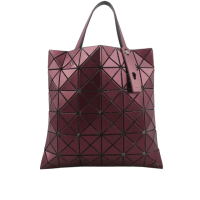 【ISSEY MIYAKE 三宅一生】BAO BAO Lucent 6x6 金屬感設計托特包(酒紅色)