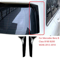 For Mercedes Benz B Class B180 B200 W246 2012-2018 Rear Side Wing Roof Spoiler Stickers Trim Cover Gloss Black Exterior Parts