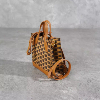 BALLY Tas BALLY KEEP ON MONOGRAM BROWN MINI TOTE BAG WITH LS 100% ORIGINAL