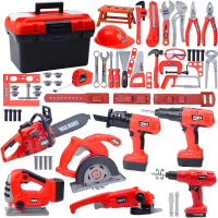 [COD] Toolbox for Kids Engineer Repair Tools Simulation Pretend Play Toy Electric Screwdriver Drill 