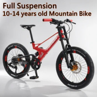 20 inch MTB Full Suspension 8 speed children's mountain bike DH soft tail outdoor bike hydraulic oil brake Downhill Bicycle