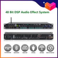 Paulkitson E-270 Professional Audio Digital Processor 48Bit DSP Effects Processors With Bluetooth For Karaoke Sound System