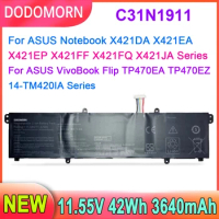 DODOMORN B31N1911 C31N1911 Laptop Battery For ASUS VivoBook Flip TP470EA TP470EZ TM420IA Series 42Wh High Quality
