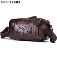 Genuine Cowhide Leather Men's Bag Trendy Shoulder Crossbody Bags for Male High Quality Messenger Sling Bag Satchel Bags