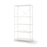 【MUJI 無印良品】SUS鋼製層架組/亮面淺灰/寬/大(大型家具配送)