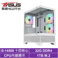 華碩H610平台[探索者ANC5C]i5-14500/32G/1TB_SSD