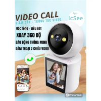 Camera GỌI ĐIỆN 2 CHIỀU ICSEE - 1 mắt 1 khung hình - Xoay 360 độ - Có màn hình Call Video
