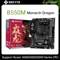 SOYO Motherboard B550M PCI-E 4.0 DDR4 Double Channel M.2 Nvme Supports R5 3600 CPU (AM4 socket and R5 5600G 5600X CPU)placa mae