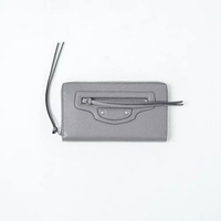 Dompet BALENCIAGA NEO CLASSIC GREY ZIP LONG WALLET 100%ORIGINAL