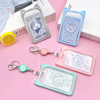 Creative Kitten Student Campus Card Holder Retractable Bus Card Holder Lanyard Meal Card Access Card