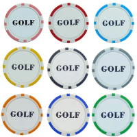 10 Pcs Golf Ball Marker, Golf Ball Position Mark, ABS Plastic Material Inlaid Iron Sheet, Diameter 40mm, Golf Accessories