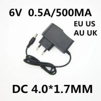 1pcs 6V 0.5A 500MA AC DC Power Supply Adapter Charger For OMRON I-C10 M4-I M2 M3 M5-I M7 M10 M6 M6W Blood Pressure Monitor