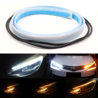 LAMPU ALIS SLIM FLEXYBLE 2 WARNA SEN RUNNING KUNING DAN SENJA BIRU,MERAH,PUTIH WELCOME UKURAN 30CM W
