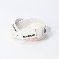 【Munsingwear】企鵝牌 男款白色時尚運動風舒適透氣皮帶 MGTE0H01