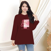 Kaos Oversize Wanita Lengan Panjang/Kaos Distro Wanita Streetwear Oversize Lengan Panjang/Kaos Overs