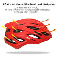 Unisex Practical Unisex Bicycle Helmet With Warning Light Helmet Shock Absorption for MTB