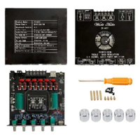 ZK-AS21 Digital Bluetooth Audio Amplifier Board Subwoofer 220Wx2+350W 2.1Channel TPA3255 Audio Power Amplifier Module