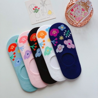 【S.One】韓國襪-韓國製造 空運來台 彩色花朵隱形襪 船型襪 正韓襪 女襪 Kikiya socks