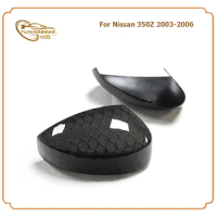 Add on Style Carbon Fiber Rearview Mirror Cover Sticker For Nissan 350Z Z33 2003 2004 2005 2006 2007 Car Side Door Ear Caps