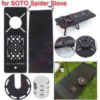 Camping Folding Aluminum Alloy IGT Table Multifunctional Portable BBQ Grill Wood Table Picnic Fishing for SOTO Spider Stove