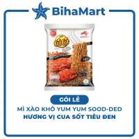 [GÓI LẺ] - AJINOMOTO - Mì xào khô Yum Yum Cua sốt tiêu đen, Mì xào Cua xốt tiêu đen YumYum, Mì Ei Ei