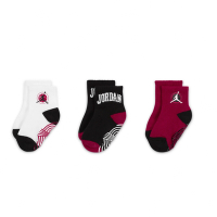 Nike 襪子 Jordan Lightweight 小寶寶襪 白 黑 紅 短襪 矽膠紋路 小朋友 喬丹 JD2313025TD-001