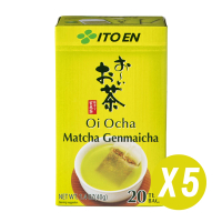 【伊藤園】ITOEN日本進口國產Oi Ocha抹茶玄米茶包 五盒入 冷飲熱飲熱沖冷泡日式早餐茶(大谷翔平代言)