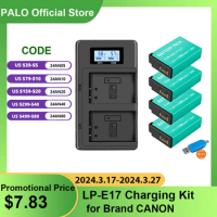LPE17 LP E17 LP-E17 E17 Battery+LCD USB Charger for Canon EOS RP 200 250D M3 M5 M6 750D 760D T6i T6s 800D 8000D 77D Kiss X8i