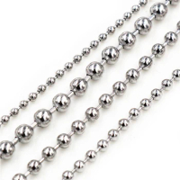 5 Meters/Lot 1.5/2.0/2.4/3.0mm Beaded Ball Stainless Steel Bulk Ball Bead Chains For DIY Necklaces Jewelry Making Accessories