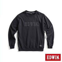 EDWIN EDGE 車縫 BOX LOGO厚長袖T恤-男款 黑色