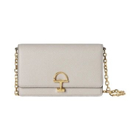 Gucci Half Horsebit Wallet On Chain Light Grey Lghw Grey