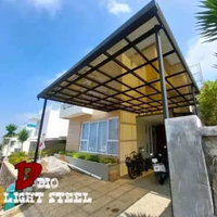 Dio Light Steel Kanopi sejabodetabek - Kanopi solarflat 1,2mm rangka baja ringan + solartuff atap tr
