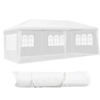 10‘x10’/ 10'x20'/ 10‘x30’ Canopy Tent Heavy Duty Wedding Party Tent 3/4/5/6/8 Sidewalls，White Outdoor Gazebo Canopy