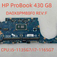 DA0X8PMB8F0 DA0X8PMB8D0 For HP ProBook 430 G8 630 G8 Laptop Motherboard With Intel Core I3/i5i7-11th CPU DDR4 100% Fully Tested