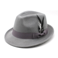 ✨   [Subsidy in Progress]New Men's Small Top Hat with Feather, Felt Hat, Men's Jazz European and Ame