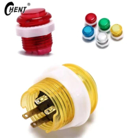 Game Console Button Arcade Button Switch Accessories With Light Button Circular Video Game Accessories