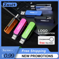 (over 10pcs Free Logo)Metal USB Flash Drive 4GB 8G 32G 16GB 64GB Waterproof Usb 2.0 Pendrive Portable Memory Stick Engrave Gifts