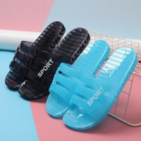 男拖鞋水晶膠 透明 塑料防滑防臭老式家用浴室洗澡速干居家拖鞋