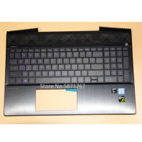 Palmrest Keyboard Bezel for HP Pavilion GAMING 15-CX PC with purple backlight