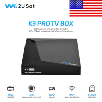 We2uSat K3 PRO TVBOX 6K HDR Android Q(10.0)TV Box Buildin Wi-Fi antenna With a vast array of channels from the US support US