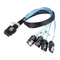 Internal Mini SAS SFF-8087 36P Host to 4 SATA 7P Target Forward Breakout Cable