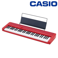 【CASIO 卡西歐】時尚風標準61鍵電子琴 紅色款 / 有觸鍵感應 / 公司貨保固(CT-S1)