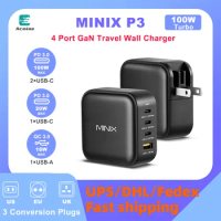 MINIX P3 100w GaN Travel charger office hub for phone tablet laptop console wall