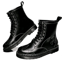 HARVEY - Sepatu Docmart Tinggi King Harvey 8Hole Pria