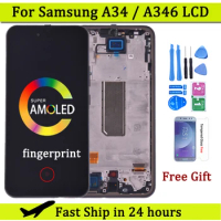 6.6" Super AMOLED For Samsung A34 A346 LCD Display Touch Screen Digitizer For samsung A34 5G LCD A346B A346U A346E Screen