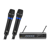 UH-300 professional 2 channel mic wireless dynamic uhf cardioid mike device USB teaching microphone system